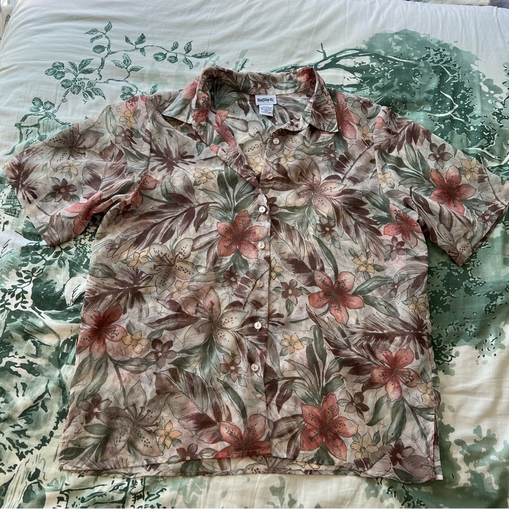BonWorth Floral Button Down